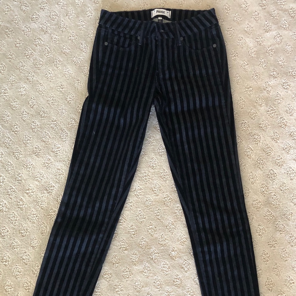 Paige Denim striped skinny jeans
